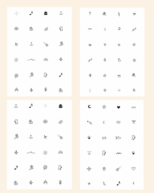 Fine Line Temporary Tattoos — Freckle Pack