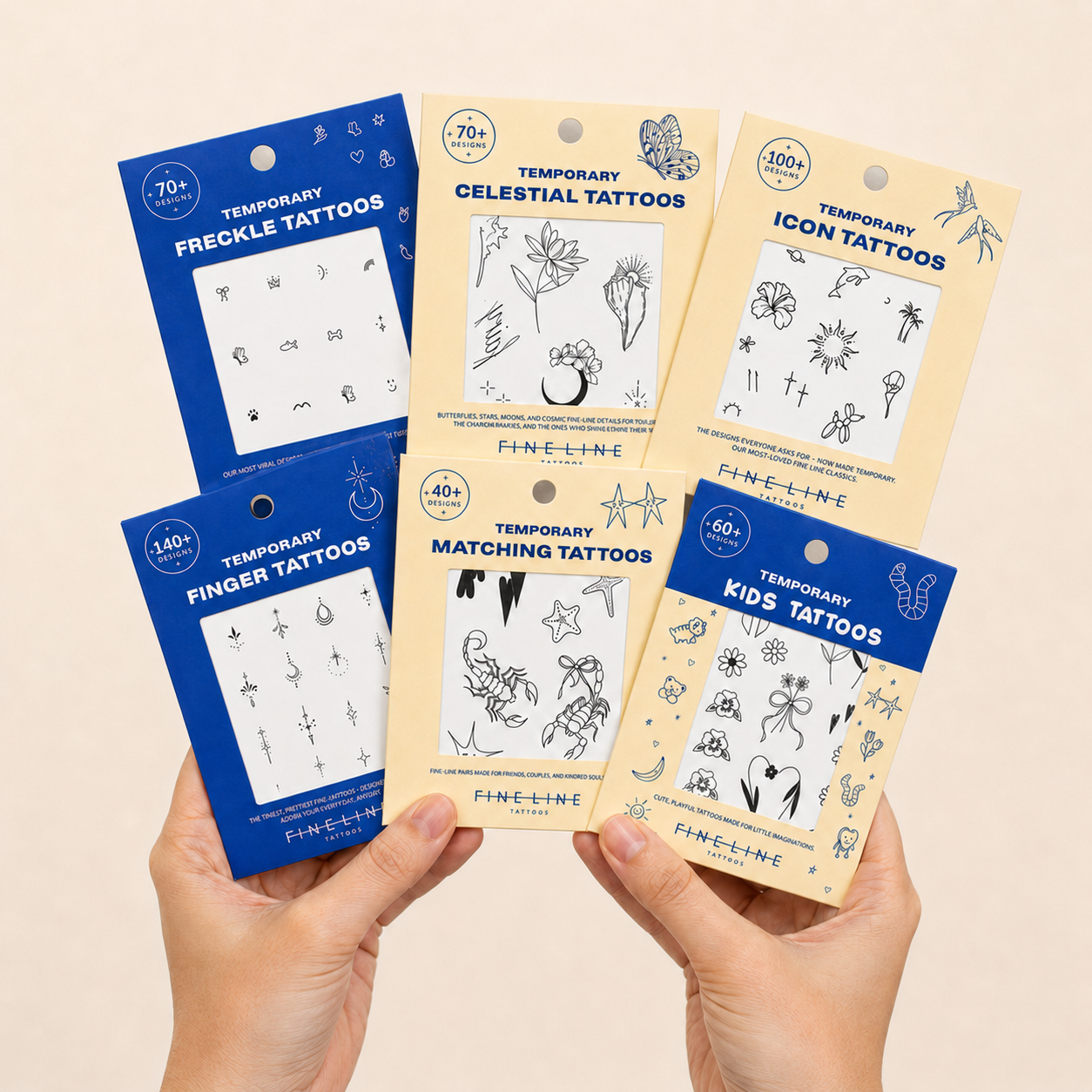 Complete Temporary Tattoo Collection — All 6 Packs