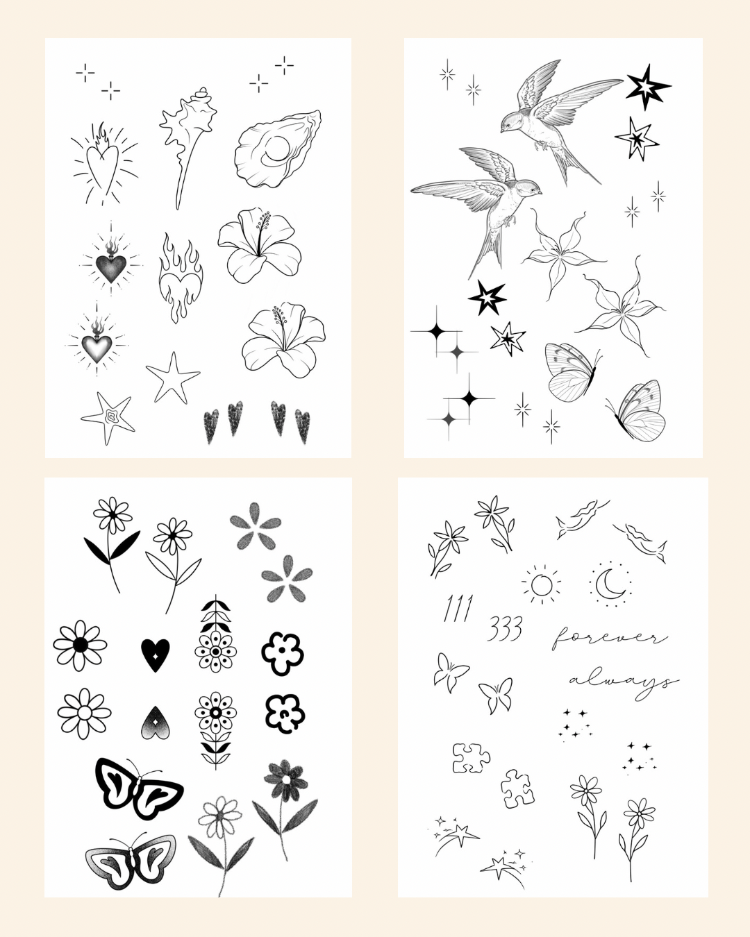Fine Line Temporary Tattoos® — Matching Pack