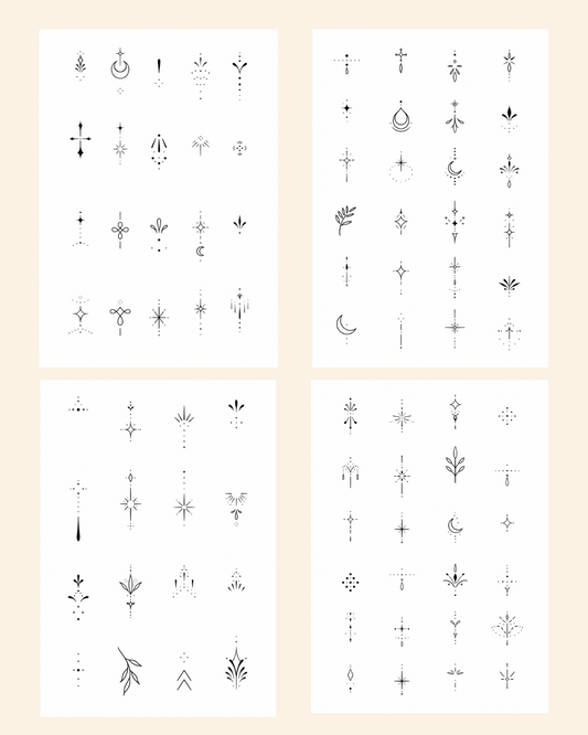 Fine Line Temporary Tattoos® — Finger Pack