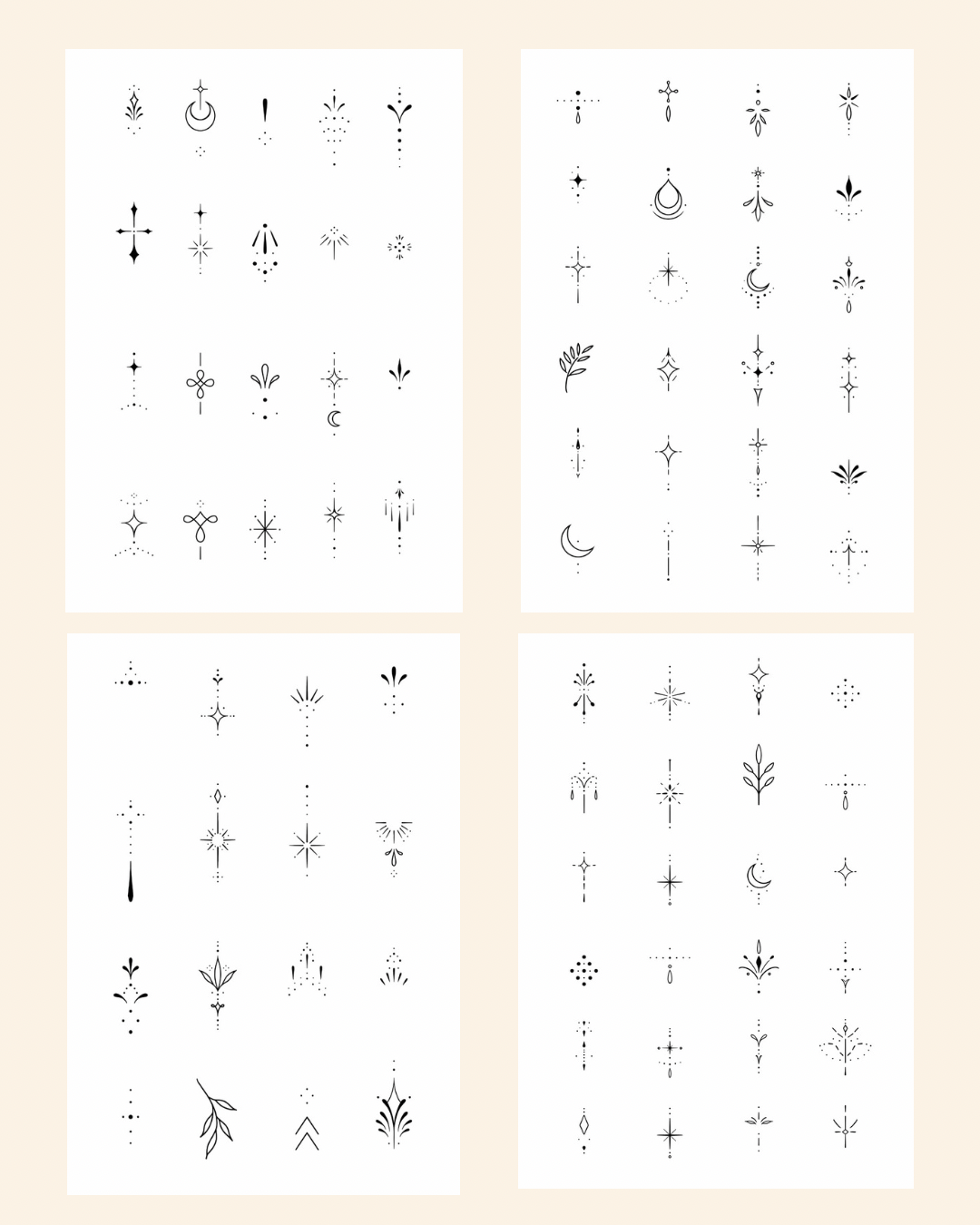 Complete Temporary Tattoo Collection — All 6 Packs