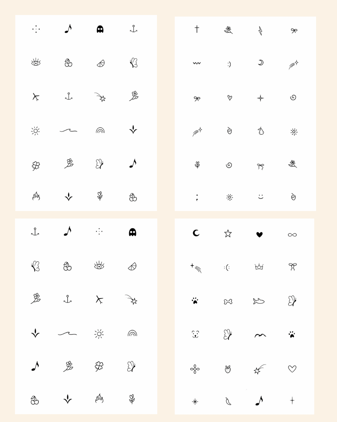 Complete Temporary Tattoo Collection — All 6 Packs